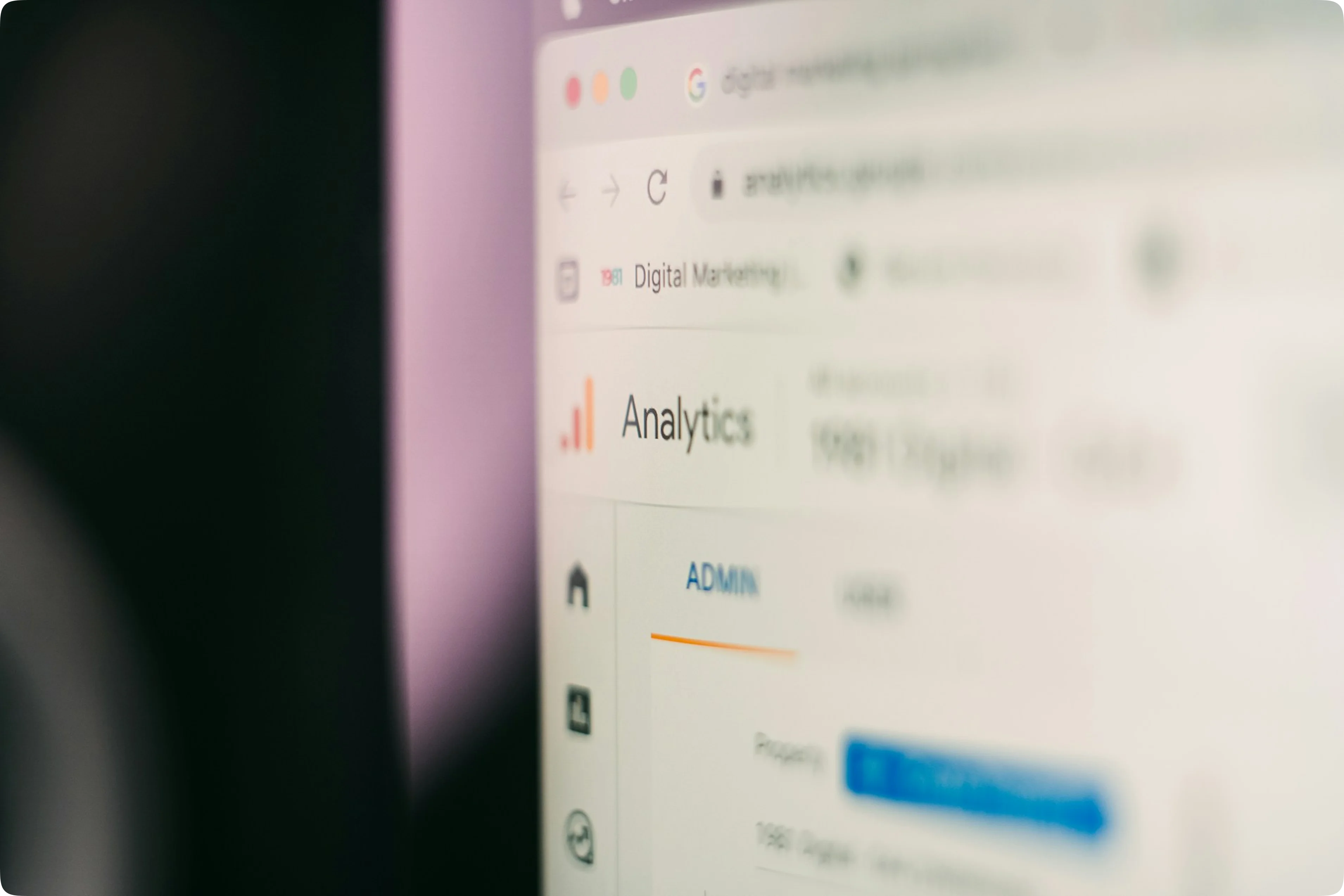 Analytics dashboard on a laptop