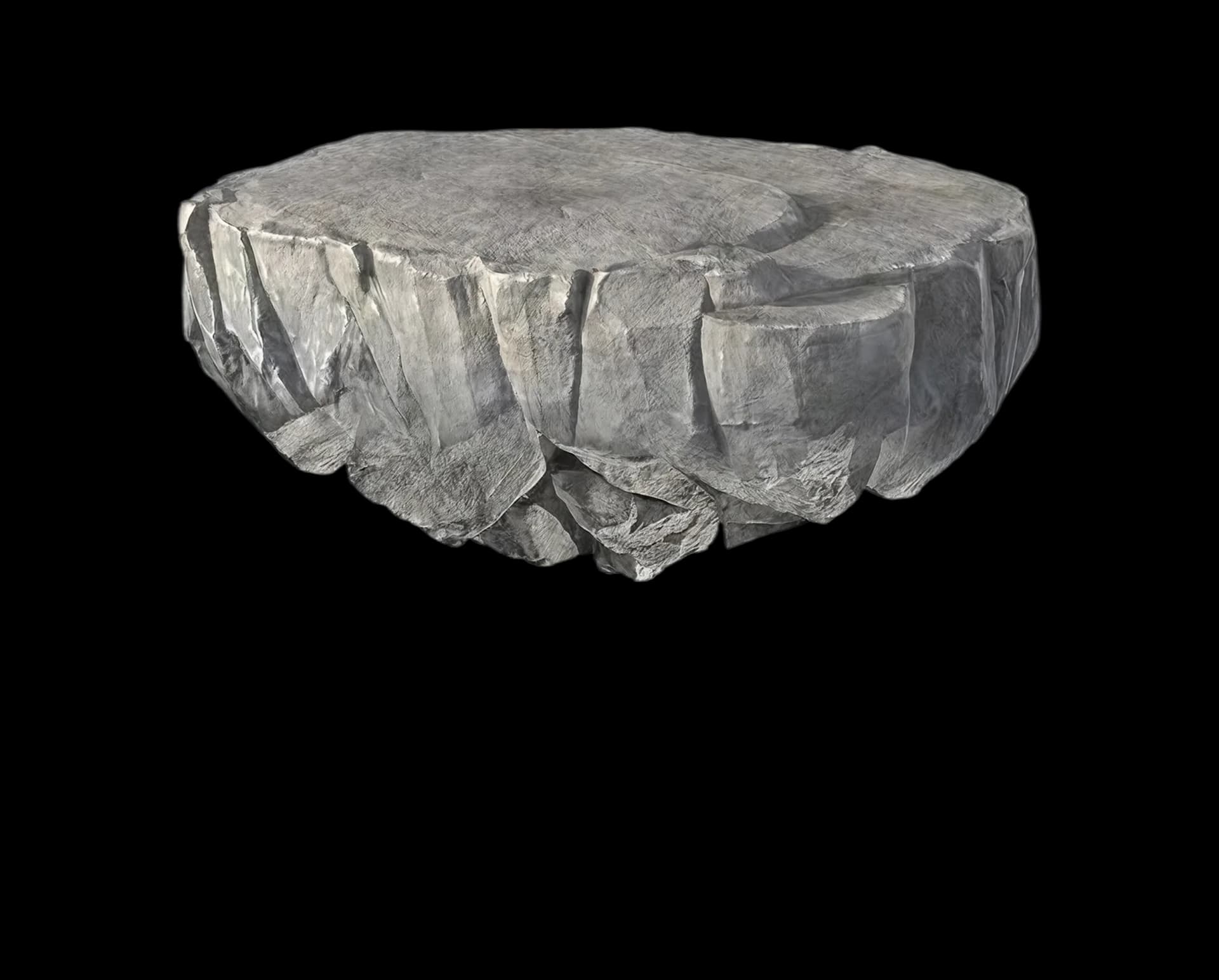 Floating rocky island platform